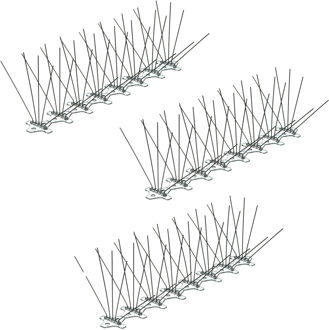 Set van 3x Anti duiven / vogelverjager pinnen 33 cm - Ongediertevallen - Ongediertebestrijding