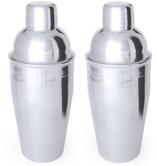 Set van 3x cocktailshakers 550 ml semi-matte RVS