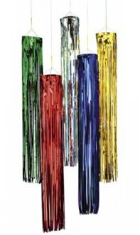 Set van 3x stuks glitter party decoratie hangers groen 80 cm