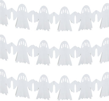 Set van 3x stuks halloween/Horror thema spoken/geesten slinger 4 meter van papier