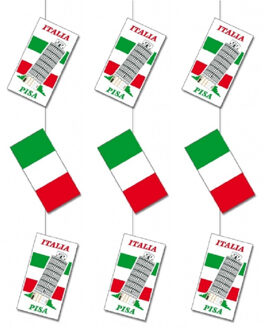 Set van 3x stuks hangslinger decoratie thema Italie 100 cm van karton