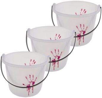 Set van 3x stuks horror snoep emmertjes glow in the dark 13 x 5 cm