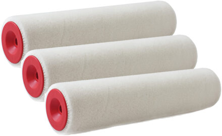 Set van 3x stuks muur vacht anti-spat verfrollers velours pluisvrij 5.6 x 25 cm