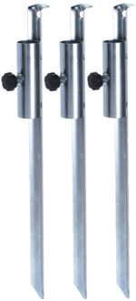 Set van 3x stuks parasolharingen metaal 49 cm