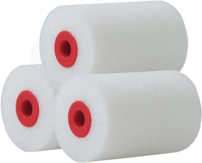 Set van 3x stuks schuim verfrollers precisie lakroller2,5 x 5 cm