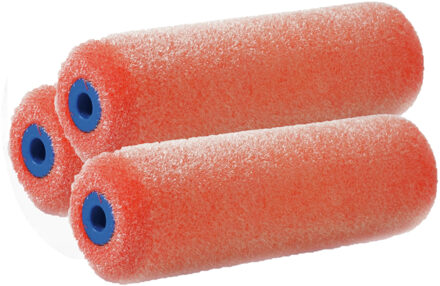 Set van 3x stuks structuur verfrollers lakroller2,5 x 10 cm