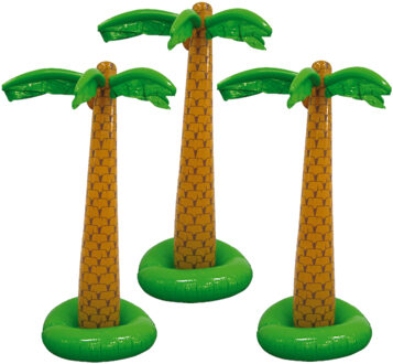 Set van 3x stuks tropische Hawaii party palmboom/bomen opblaasbaar van 180 cm