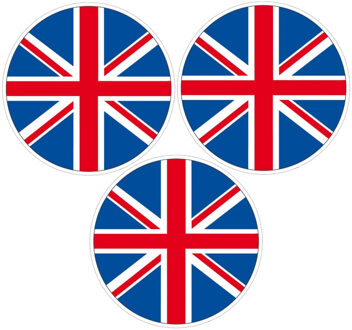 Set van 3x stuks UK Great Britain vlag/Union Jack hangdecoratie 28 cm