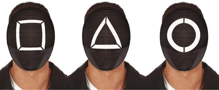 Set van 3x stuks verkleed maskers game bekend van tv serie