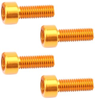 Set Van 4 Bidonhouder Schroeven Bouten Voor Mtb, Mountainbike, Weg Fiets gouden