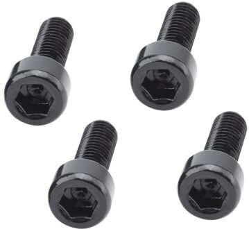 Set Van 4 Bidonhouder Schroeven Bouten Voor Mtb, Mountainbike, Weg Fiets zwart