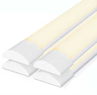 Set van 4 LED Batten 120cm - 40 Watt 5600 lumen (140lm/w) - 3000K warm wit - Vervangt 330W - Samsung SMD LED chips - Flikkervrij - IP20 Stofdicht - Onderbouwverlichting