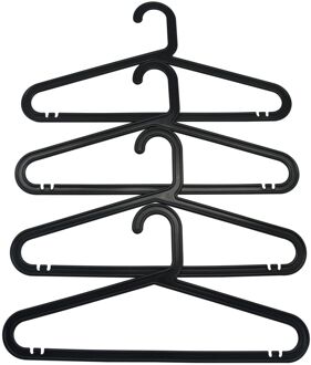 Set Van 4 Zwart Kunststof Hangers