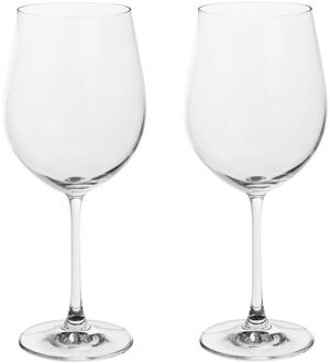 Set van 4x grote wijnglazen voor rode wijn - 610 ml - van glas - Wijn glazen