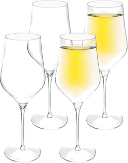 Set van 4x grote wijnglazen voor rode wijn Rhone 740 ml van glas