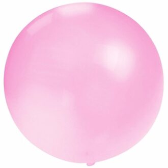 Set van 4x stuks grote ballonnen 60 cm baby roze - Meisjes geboorte/geboren feestartikelen/versiering