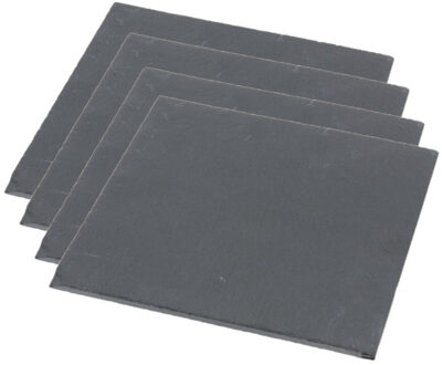 Set van 4x stuks leisteen serveerplanken 30 x 30 cm