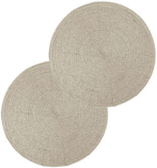 Set Van 4x Stuks Placemats Kralen Goud 35 Cm - Placemats Goudkleurig