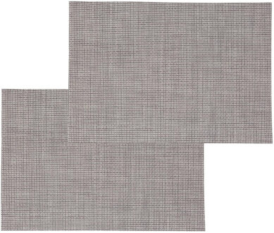 Set van 4x stuks placemats uni taupe texaline 50 x 35 cm - Placemats