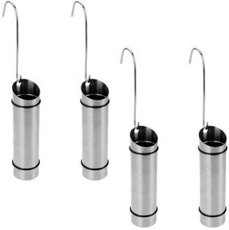 Set van 4x stuks zilveren RVS verwarming waterverdampers/luchtbevochtigers 21 cm - Waterverdampers voor de verwarming - Luchtvochtigheid verhogen