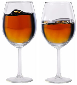 Set van 4x wijnglazen - glas - transparant - 580 ml - rode wijn