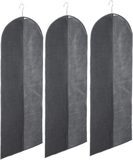Set van 5x stuks kleding/beschermhoezen linnen grijs 130 cm