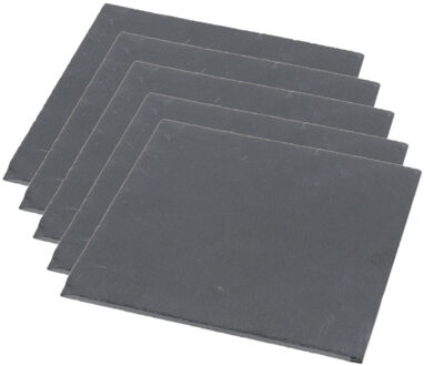 Set van 5x stuks leisteen serveerplanken 30 x 30 cm