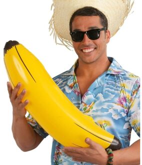 Set van 5x stuks opblaasbare banaan 70 cm - Tropisch/Hawaii/Fruit thema feestje decoratie/versiering - Zwembad speelgoed