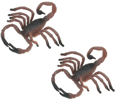 Set van 5x stuks plastic dieren schorpioenen 8 cm - Fopartikelen - Namaak insecten/dieren - Halloween en Horror thema