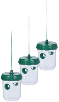 Set van 5x stuks wespenvangers/wespenvallen groen 13 cm - Insectenvangers/insectenvallen - Insectenbestrijding