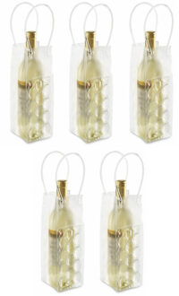 Set van 5x stuks wijnkoeler tas 25 cm - Action products