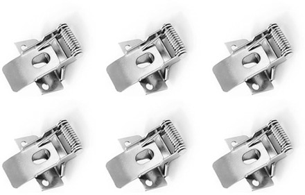 Set van 6 klemveren - Geschikt voor 30x120 cm LED Panelen - Plafondclips voor systeemplafond - Aluminium