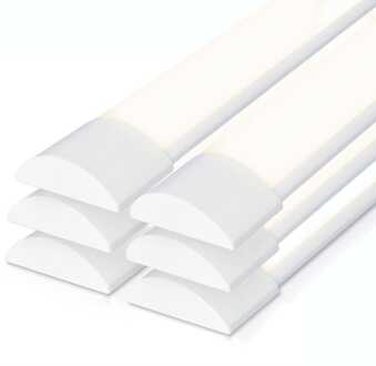 Set van 6 LED Batten 120cm - 40 Watt 5600 lumen (140lm/W) - 4000K neutraal wit - Vervangt 330W - Samsung SMD LED chips - Flikkervrij - IP20 Stofdicht - Onderbouwverlichting