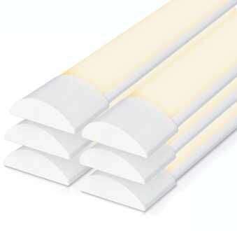 Set van 6 LED Batten 150cm - 50 Watt 6000lm (120lm/W) - 3000K warm wit - Vervangt 400 Watt - Samsung SMD LED chips - Flikkervrij - IP20 Stofdicht - Onderbouwverlichting