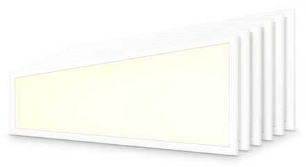 Set van 6 LED panelen - 30x120cm - 36 Watt 4320 lumen (120lm/W) - 3000K warm wit - Flikkervrij - UGR22 - IP20 voor binnen - 50.000 branduren