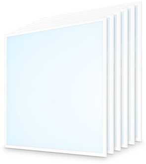 Set van 6 LED panelen - 60x60cm - 36 Watt 4320 lumen (120lm/W) - 6500K daglicht wit - Flikkervrij - UGR22 - IP20 voor binnen - 50.000 branduren