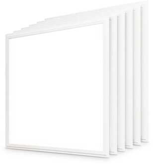 Set van 6 LED panelen - 62x62cm - 36 Watt 4320 lumen (120lm/W) - 4000K neutraal wit - Flikkervrij - UGR19 - IP20 voor binnen - 50.000 branduren