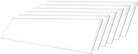 Set van 6 LED panelen - Alpha series - 120x30 cm - 21 Watt 3780 lumen (180lm/W) - 4000K neutraal wit - Flikkervrij - IP20 voor binnen