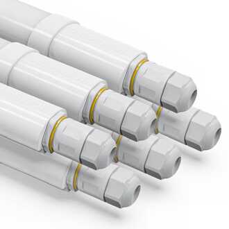 Set van 6 - R-Series Pro - LED TL-armatuur 120cm - IP65 waterdicht - 36 watt - 5040 lumen - 4000K - Koppelbaar - IK07 - Flikkervrij - R-Series Tri-Proof - 2 jaar garantie Wit