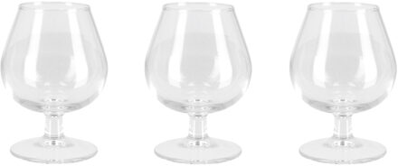 Set van 6x stuks Cognac/likeur glazen 250 ml - Cognacglazen Transparant