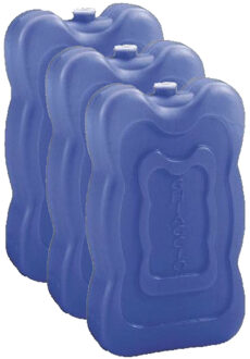 Set van 6x stuks grote koeltas/koelbox koelelementen blauw 350 gram 18 x 11 cm