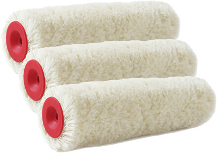 Set van 6x stuks muur vacht verfrollers polyacryl 8,4 x 18 cm