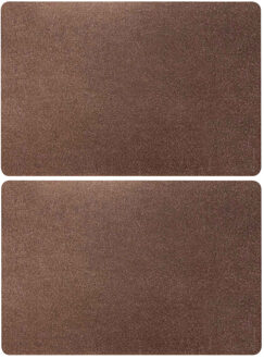 Set van 6x stuks rechthoekige placemats koper met glitters 43,5 x 28,5 cm