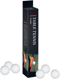 Set van 6x stuks tafeltennis/pingpong ballen 4 cm - Tafeltennissen - Tafeltennisballen Wit