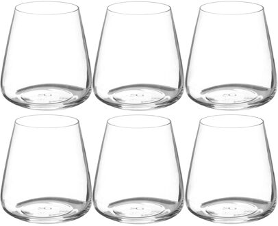 Set van 6x stuks tumbler glazen Selenga 430 ml van glas - Drinkglazen Transparant