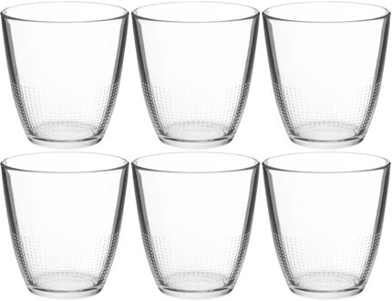 Set van 6x stuks water/sap glazen Claudi 250 ml van glas