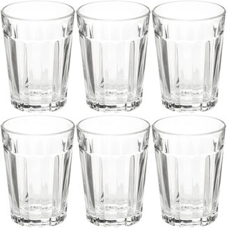 Set van 6x stuks water/sap glazen Lorenz 250 ml van glas Transparant