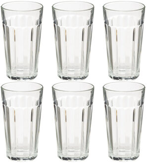 Set van 6x stuks water/sap glazen Lorenz 350 ml van glas Transparant