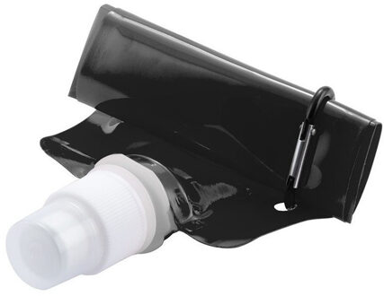 Set van 6x stuks Waterzak zwart 400 ml opvouwbaar met haak