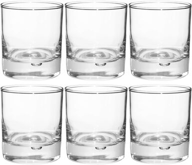 Set van 6x stuks whiskey glazen Georgi 300 ml van glas Transparant